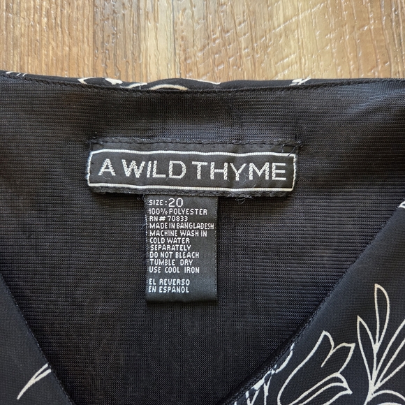 A Wild Thyme Black And White Floral Maxi Dress Size 20 - Picture 3 of 11